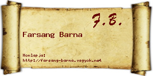Farsang Barna névjegykártya